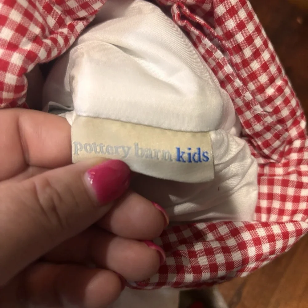 Pottery Barn Kids Ballerina Christmas Stocking Gray Quilted 20